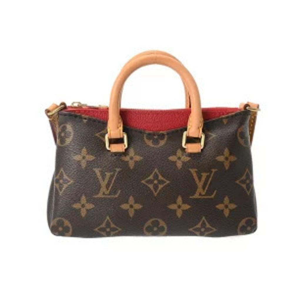 Louis Vuitton Monogram Pallas Cerise Red Canvas Handbag
